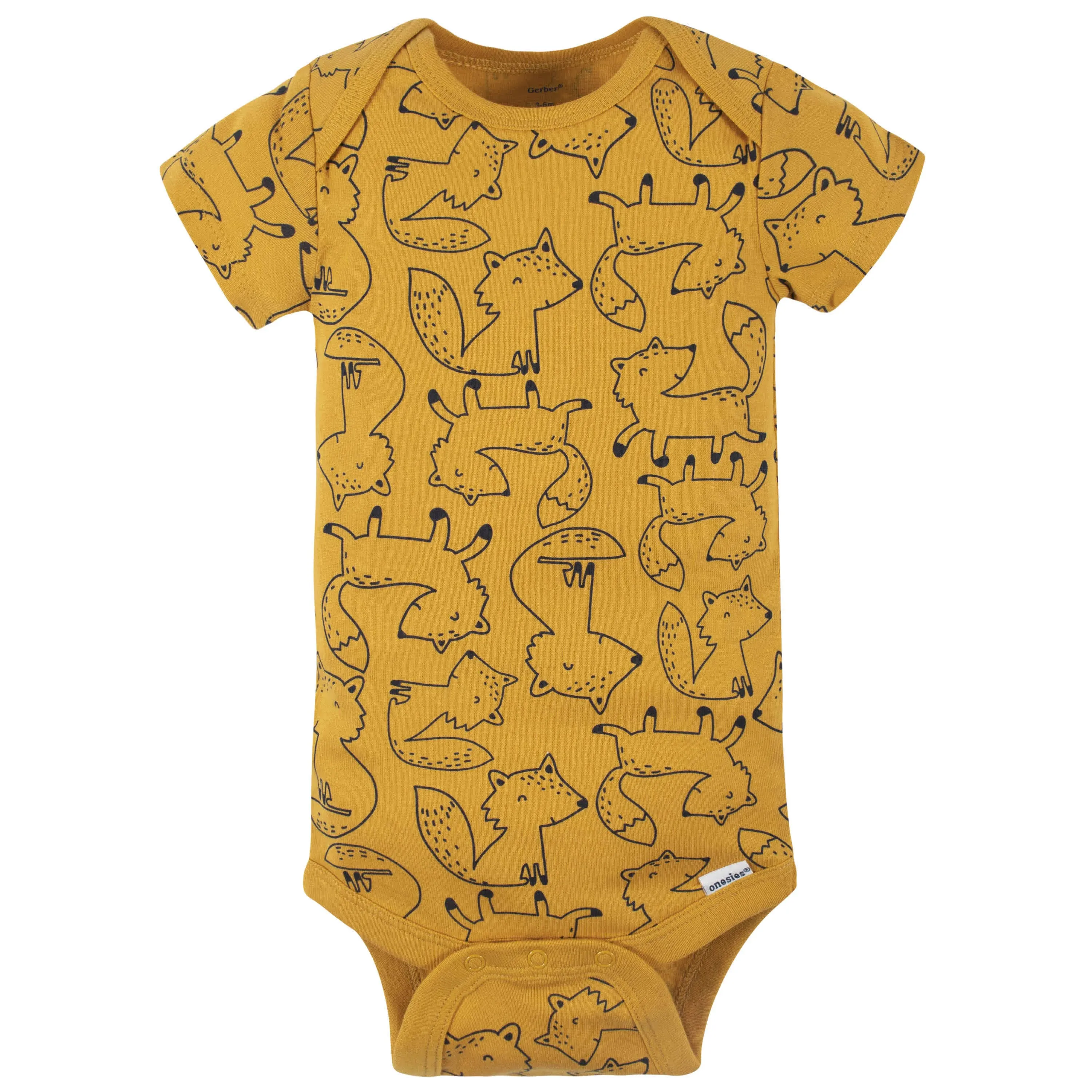 4-Pack Baby Boys Fox Short Sleeve Onesies Bodysuits