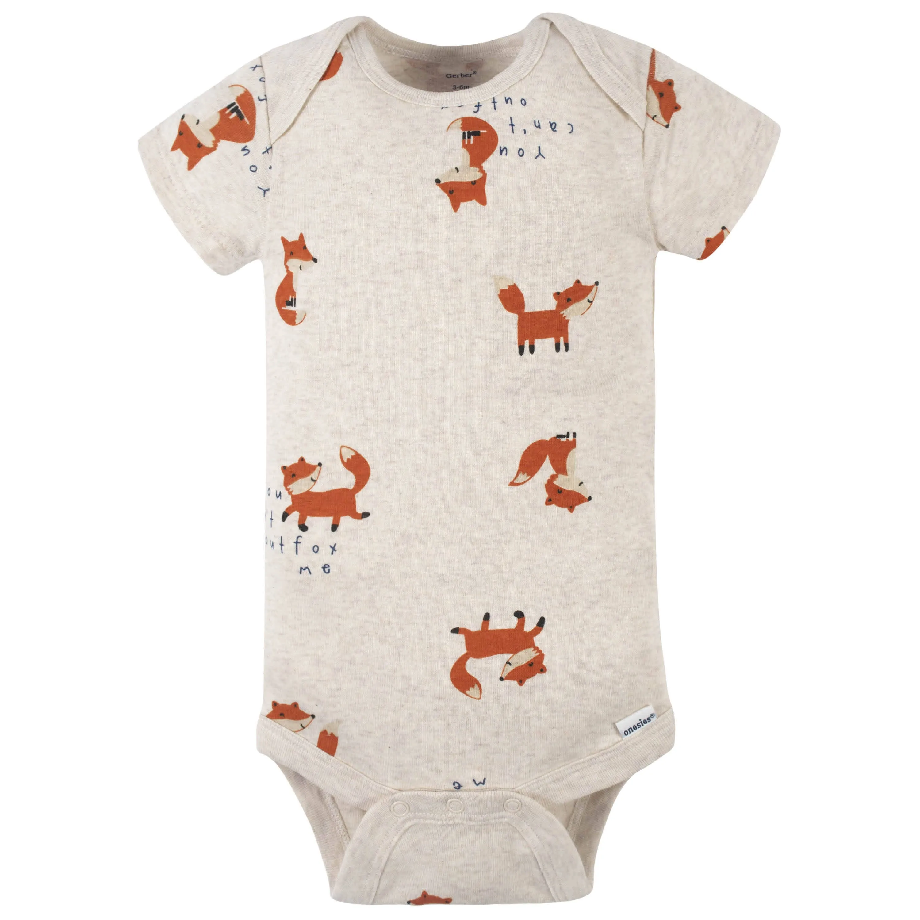 4-Pack Baby Boys Fox Short Sleeve Onesies Bodysuits