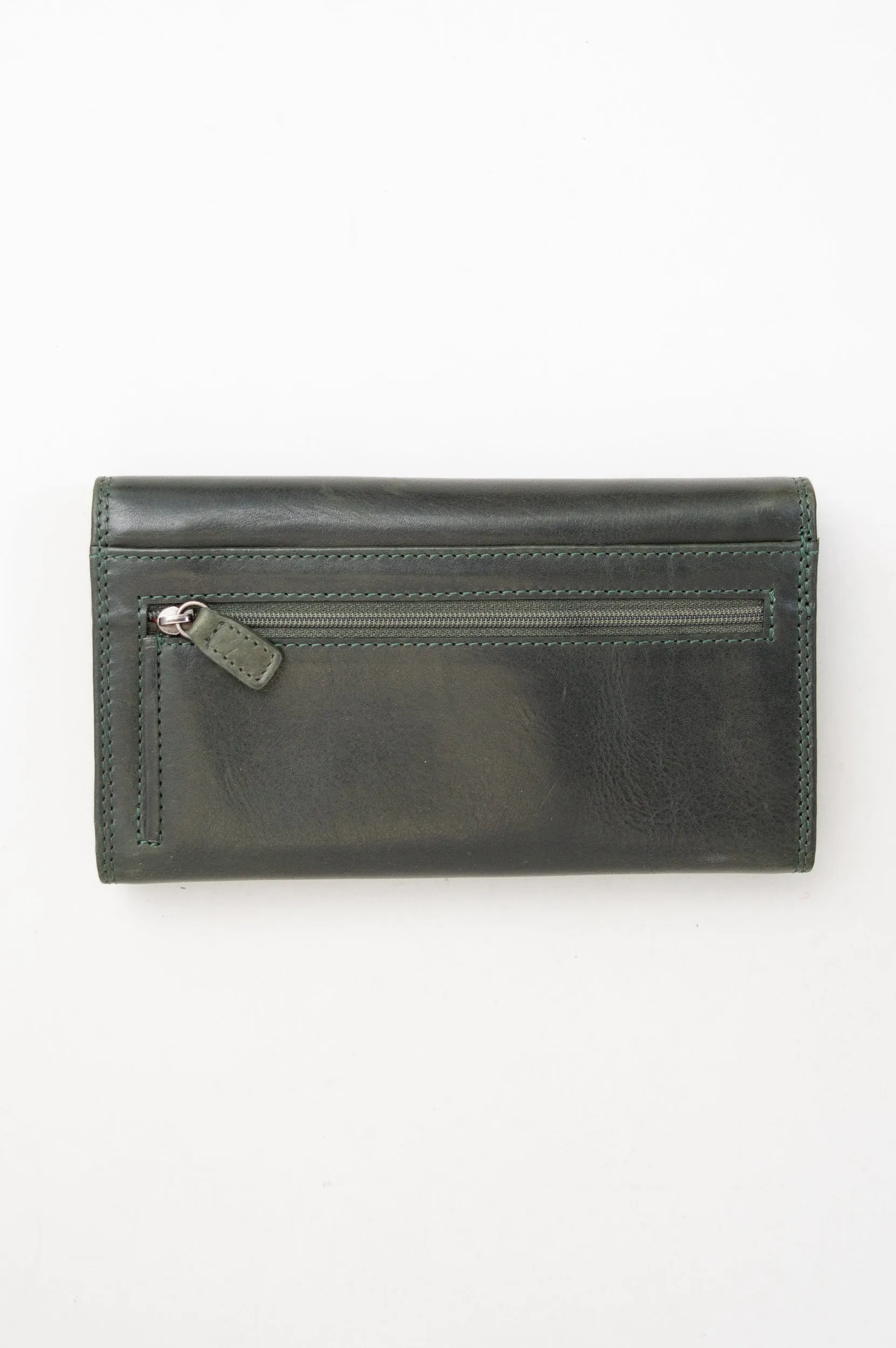 Adrian Klis 105 Ladies Wallet, Dark Green, Leather