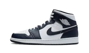 Air Jordan 1 Mid White Metallic Gold Obsidian