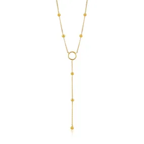 Ania Haie Modern Circle Y Necklace - Gold