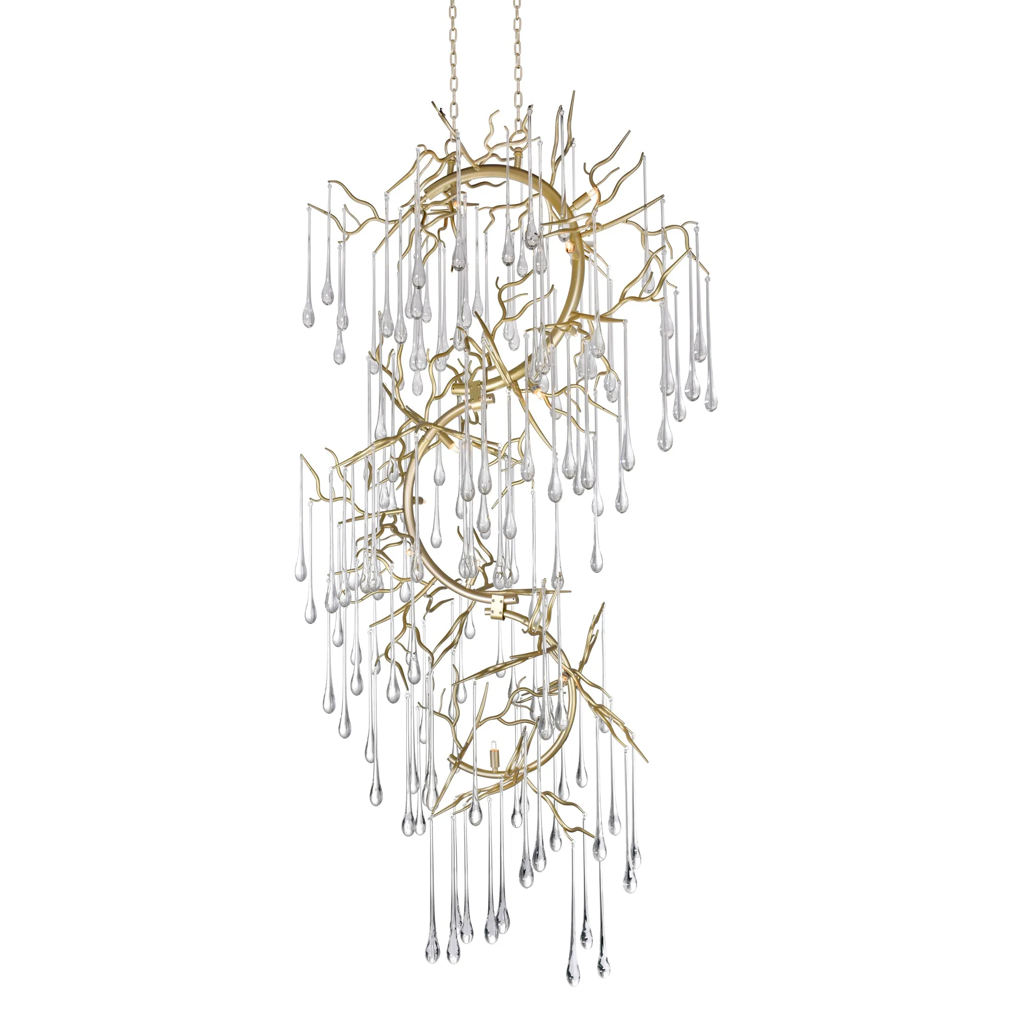 ANITA 12 LIGHT CHANDELIER-GOLD LEAF