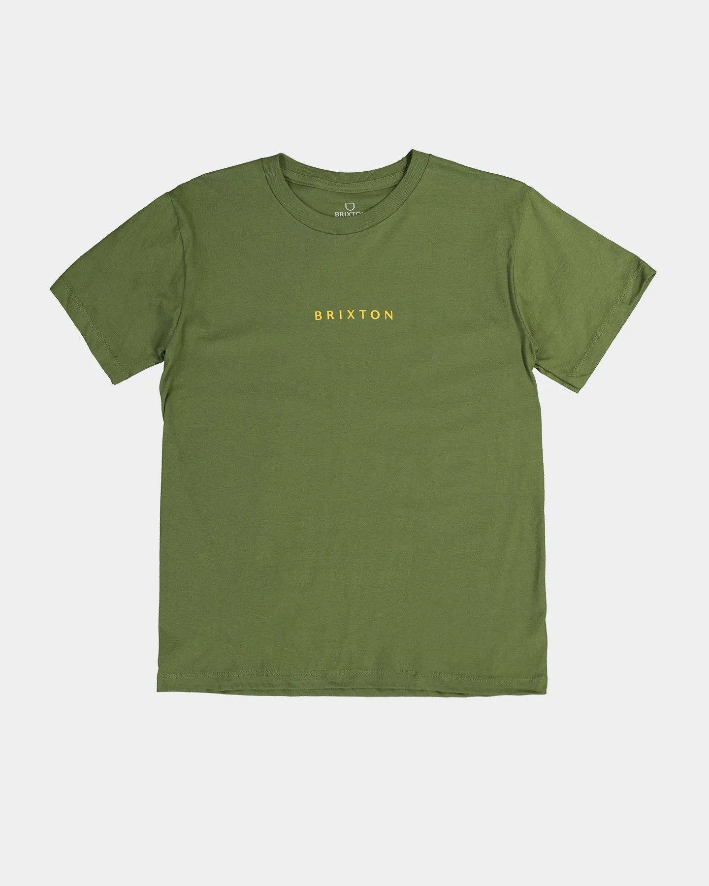 Brixton Kid's Alpha Line Short Sleeve T-Shirt Olive