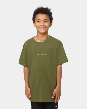 Brixton Kid's Alpha Line Short Sleeve T-Shirt Olive