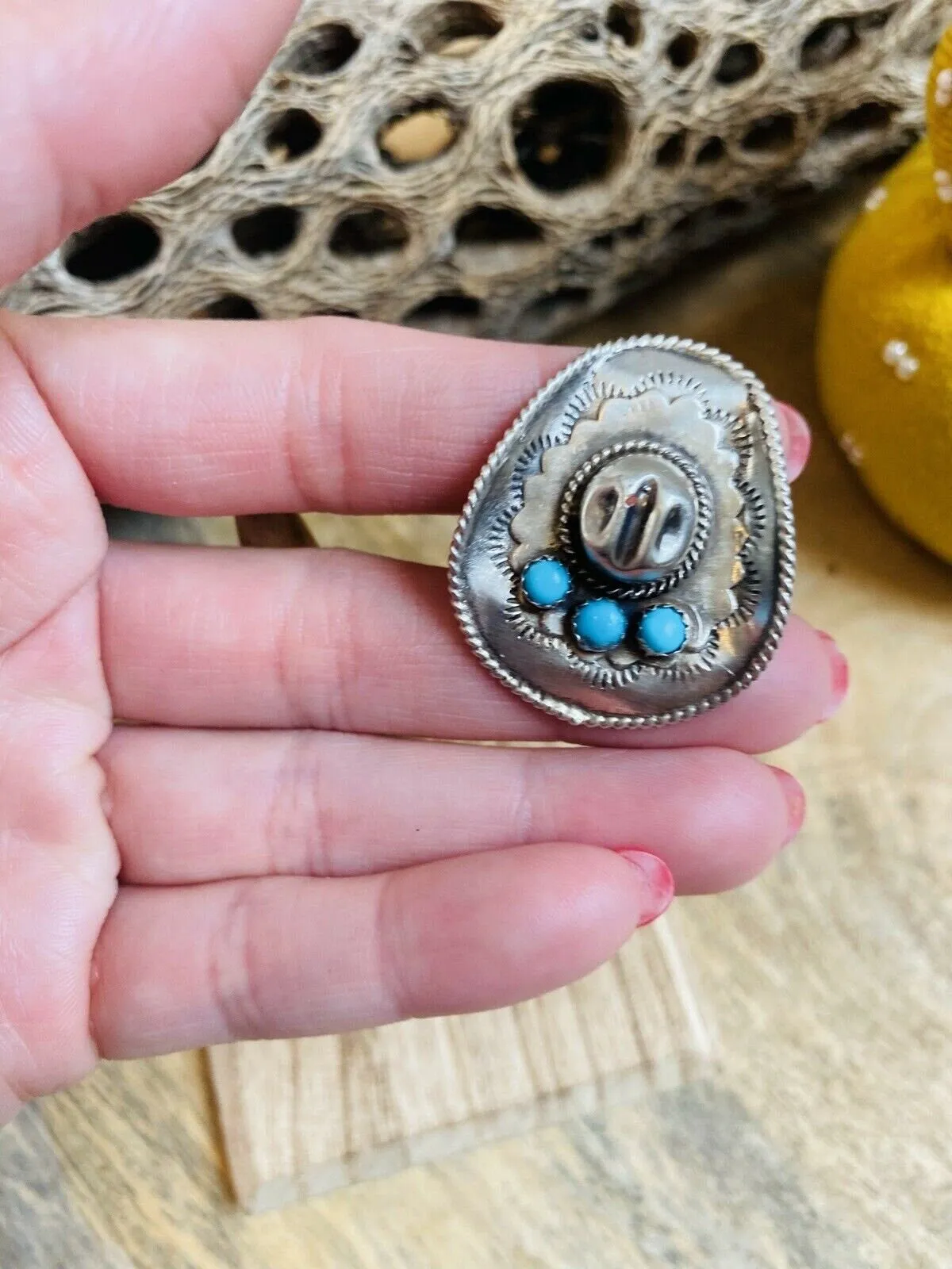 Cowboy Hat Turquoise Ring