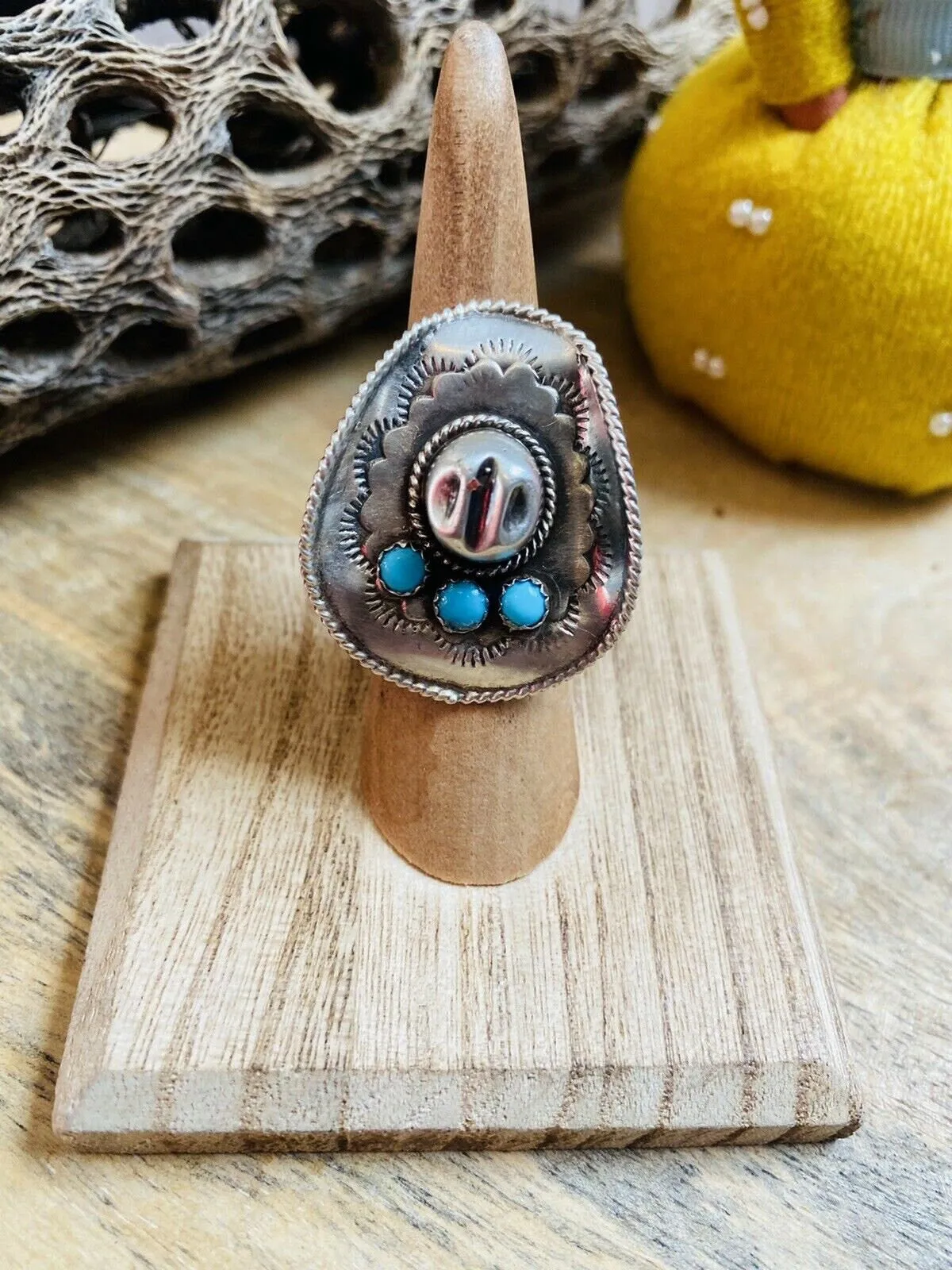 Cowboy Hat Turquoise Ring