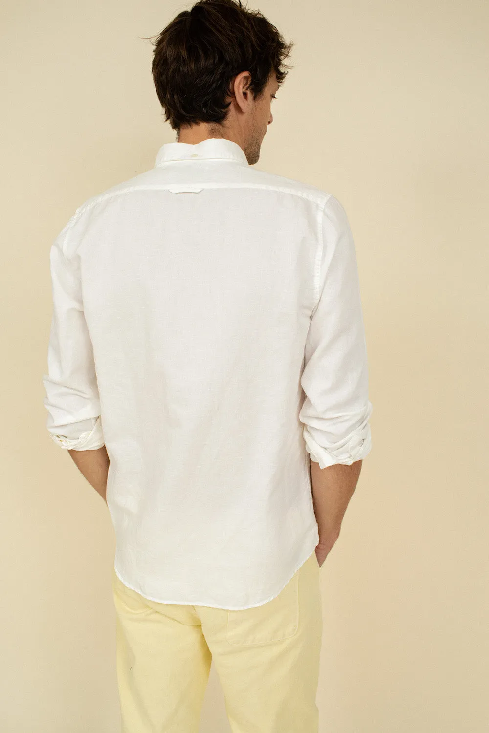 Cuisse de Grenouille Off White Nicolas Cotton Linen Shirt