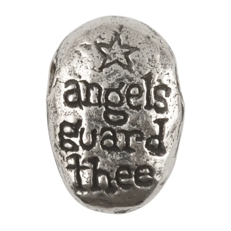 Green Girl Studios-12x19mm Angel Pebble-Antique Pewter-Quantity 1