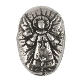 Green Girl Studios-12x19mm Angel Pebble-Antique Pewter-Quantity 1