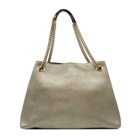 Gucci Bag Soho Medium Metallic Light Gold Tote