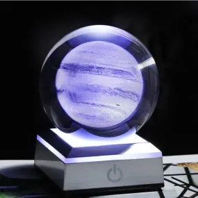 K9 Crystal 3D Laser Engraved Solar System Light