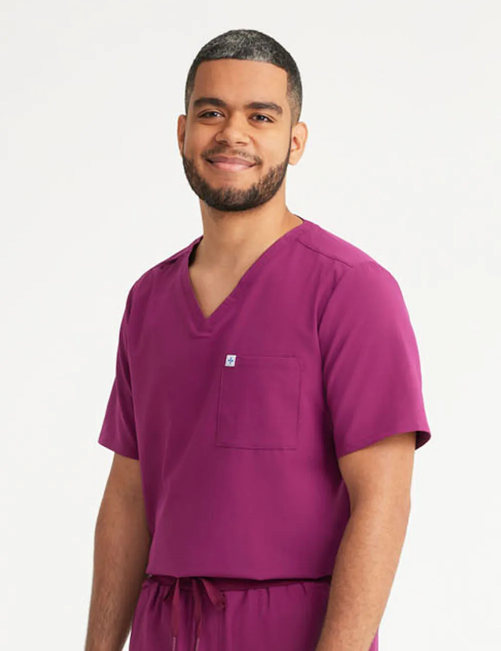 Mens 2-Pocket V-Neck Scrub Top