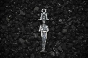 Osiris God of Fertility Ancient Egyptian Charm | 925 Sterling Silver, Oxidized or 18K Gold Plated | Jewelry Making Pendant