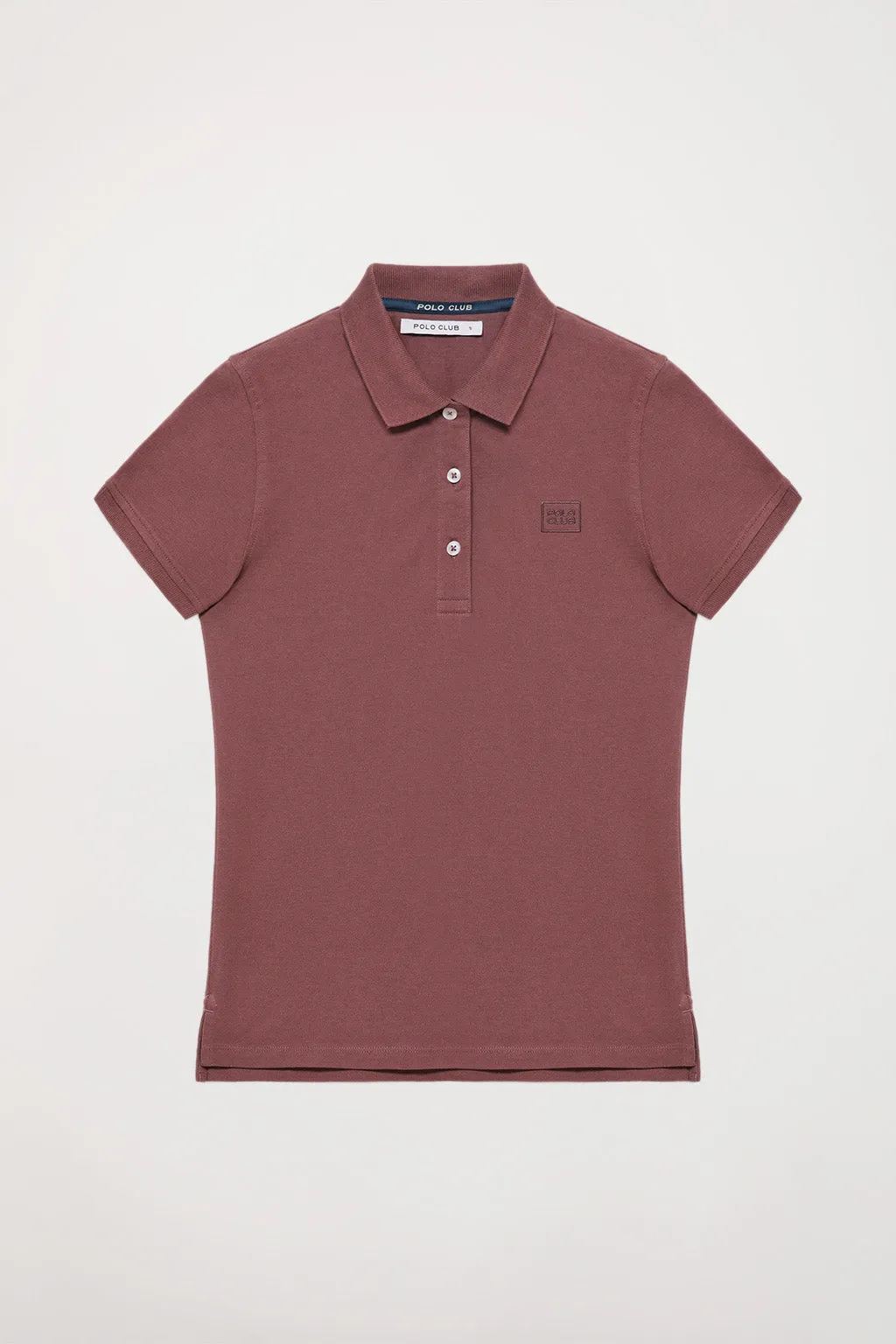 Polo de manga corta piqué taupe con logo Polo Club