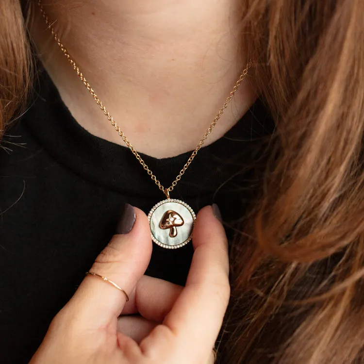 Starry Shroom Coin Necklace