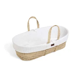 The Little Green Sheep - Moses Basket and Mattress - White